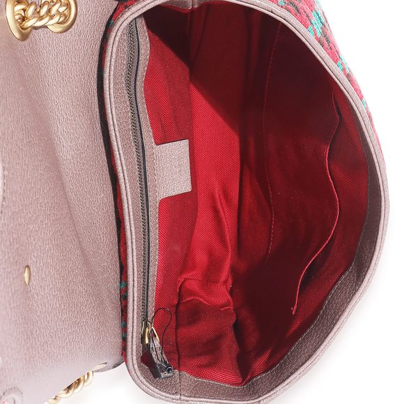 Gucci Multicolor Houndstooth Wool Small GG Marmont Shoulder Bag - Picture 8 of 8